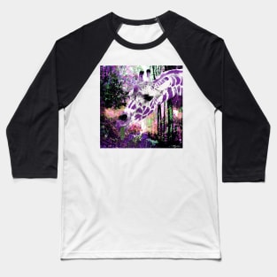 GIRAFFE ENCOUNTER IN PURPLE VIOLET AND WHITE Baseball T-Shirt